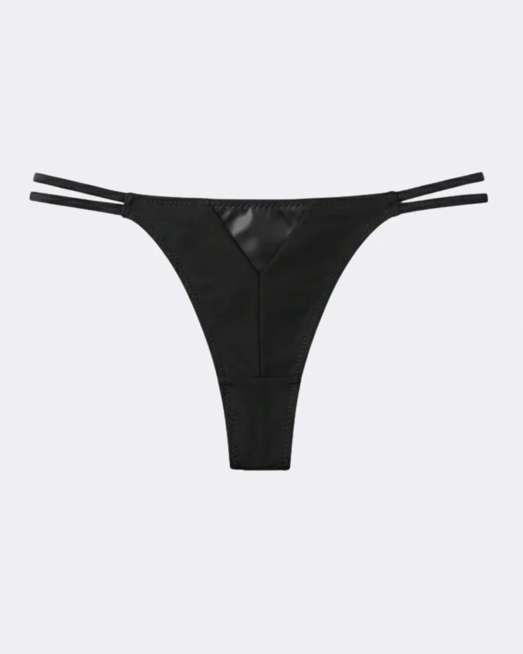 Padded Bra Set - Leather Fit - Black