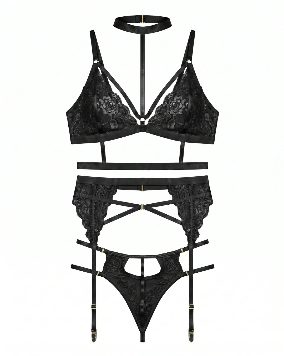 Garter Set - Xyra - Black
