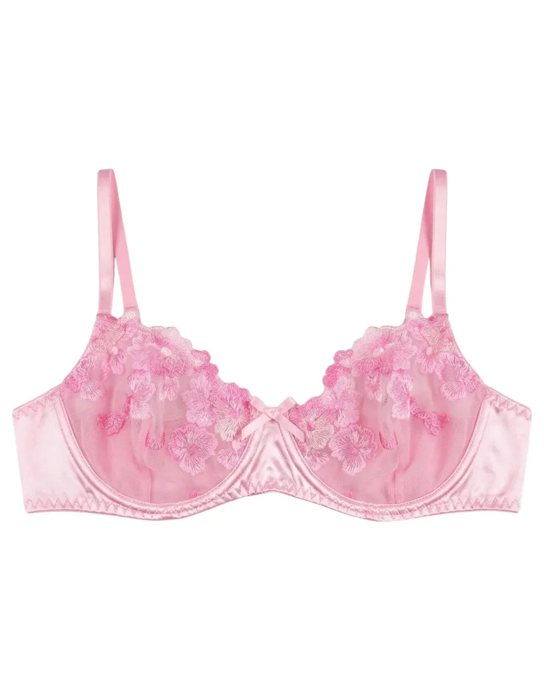 Non Padded Bra Set - Petal Charm - Pink