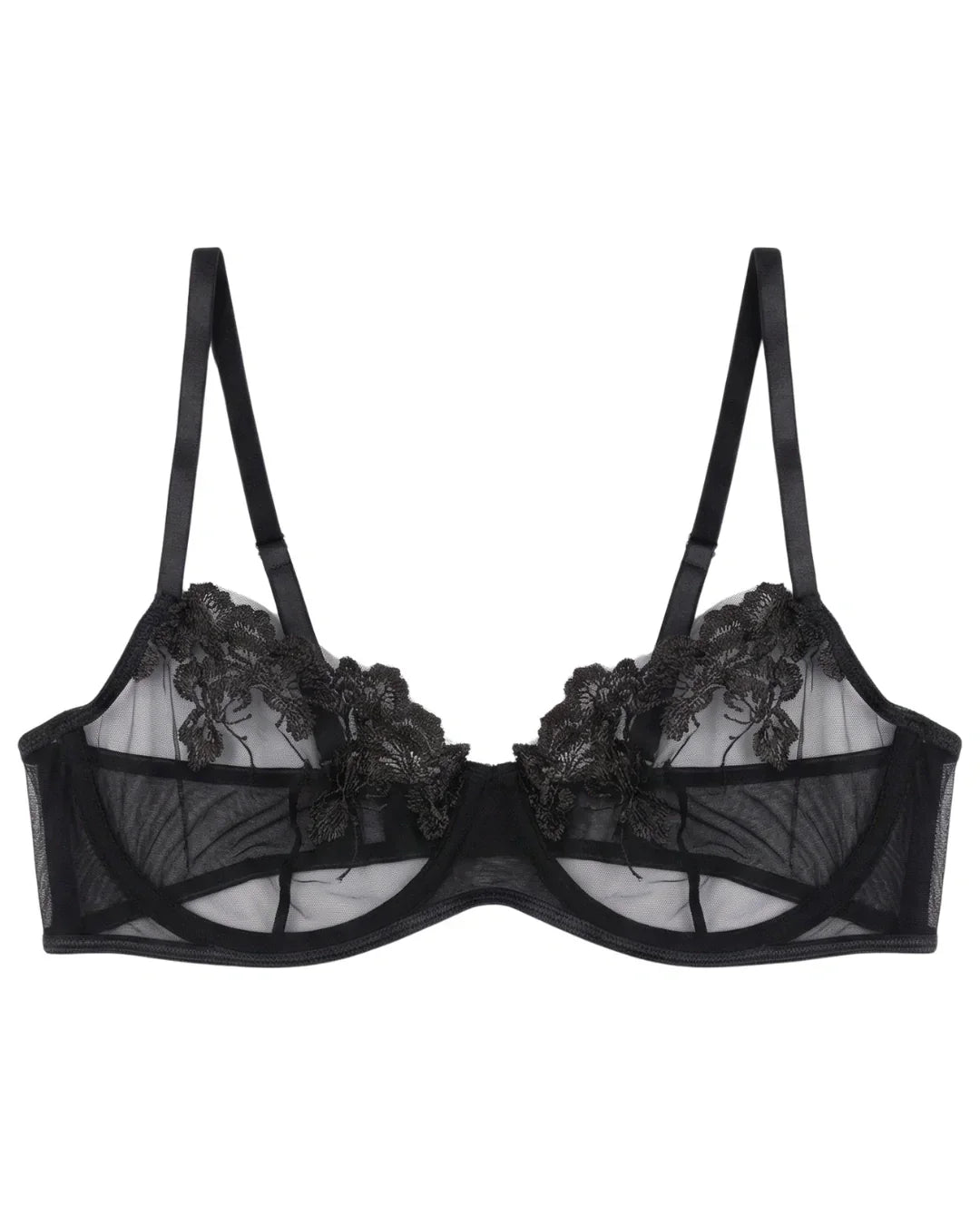 Non Padded Bra Set - Noir Whisper - Black
