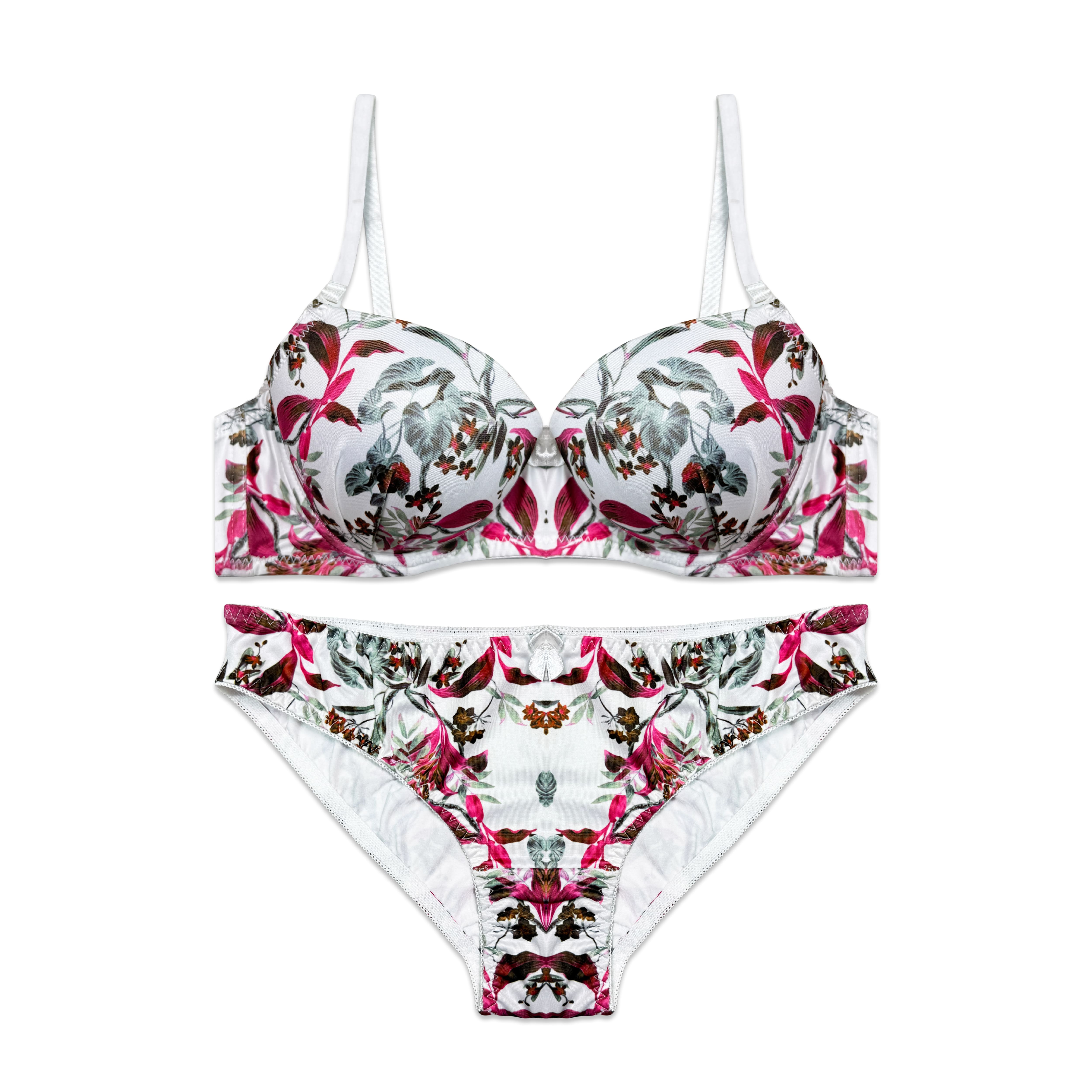 Whisper Floral Padded Bra and Panty Set