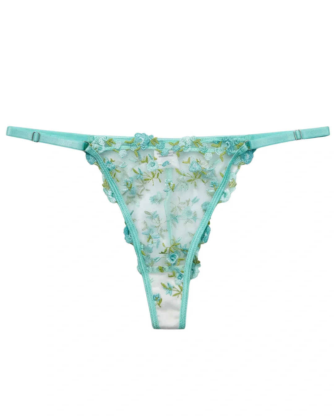 Non Padded Bra Set - Flora Zest - Soft Green