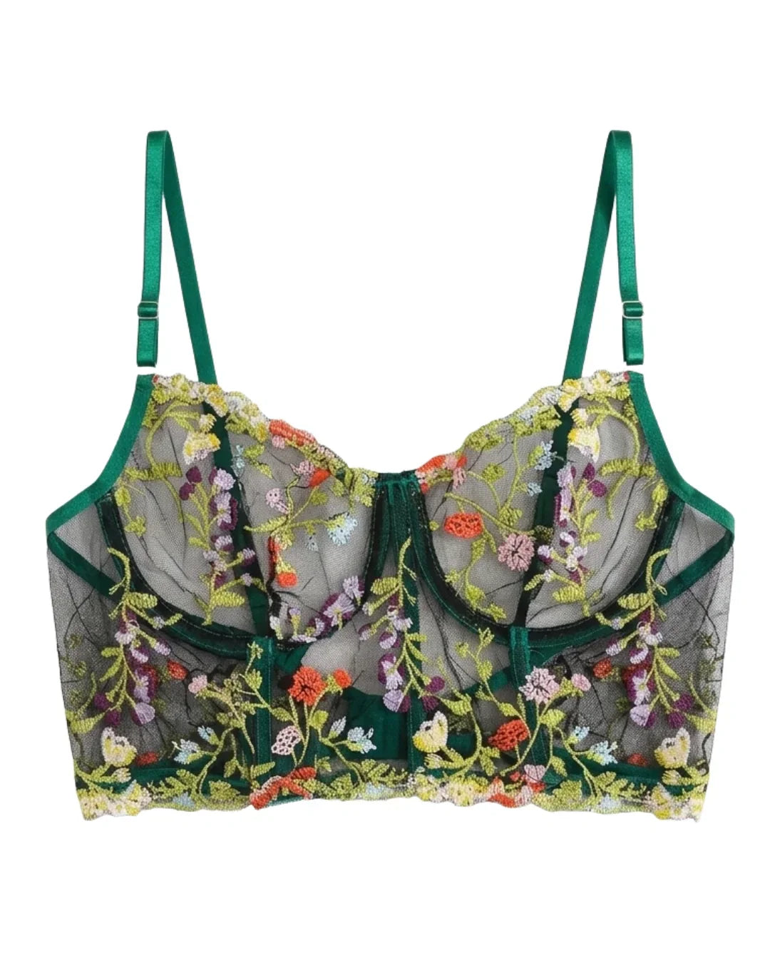 Non Padded Bra Set - Alvyn - Green