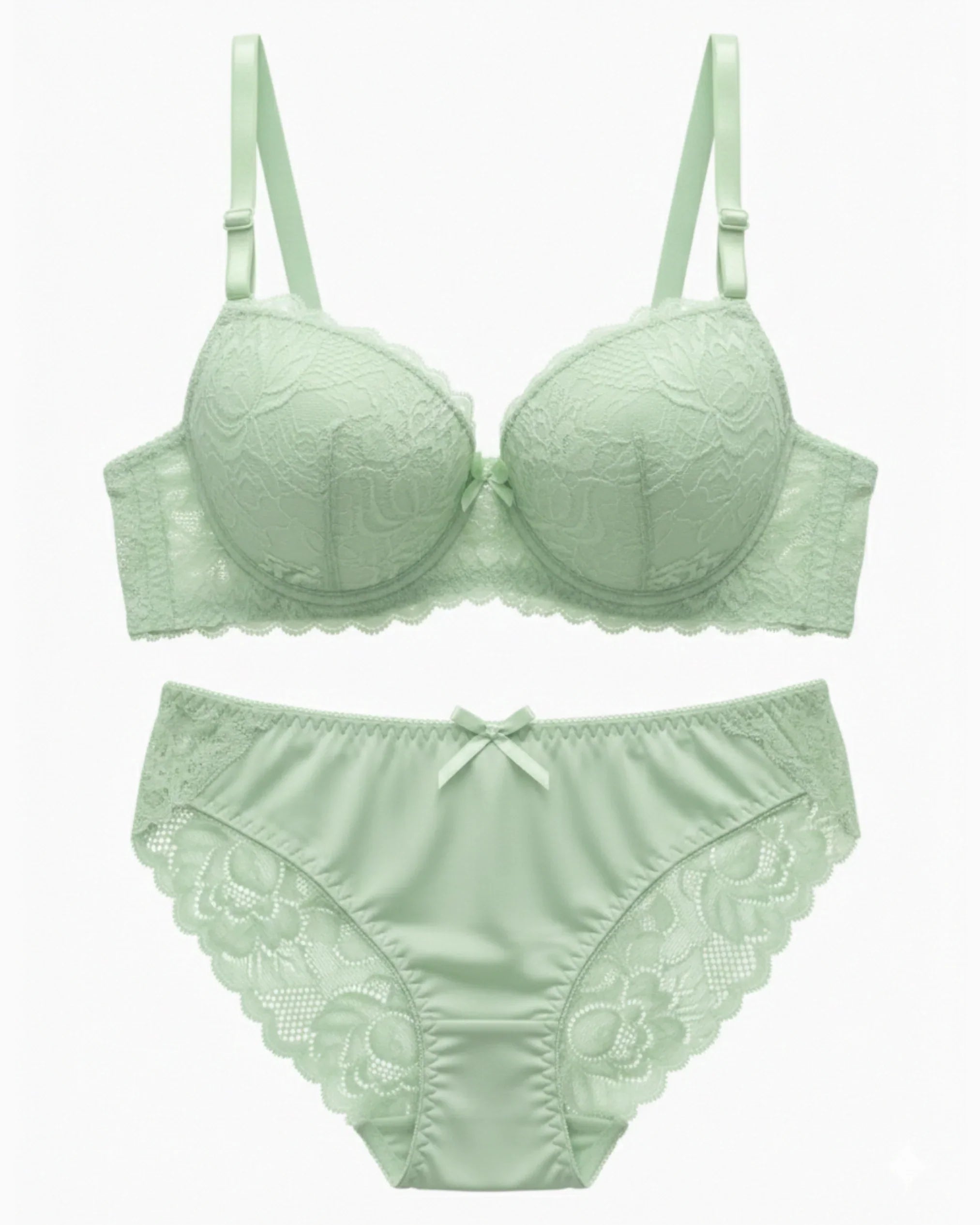 Padded Bra Set - Embro - Green