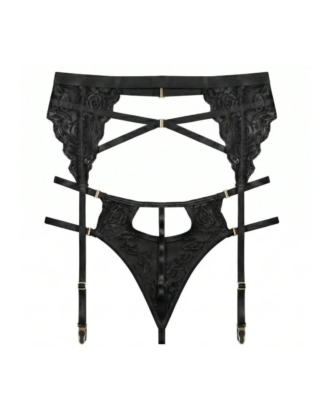 Garter Set - Xyra - Black