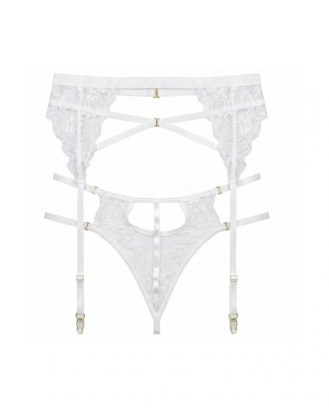 Garter Set - Xyra - White