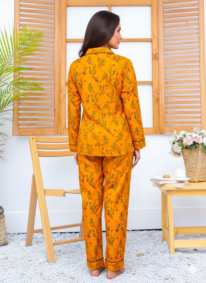 Imported Linen Printed Warm Glow PJ Set-LP9