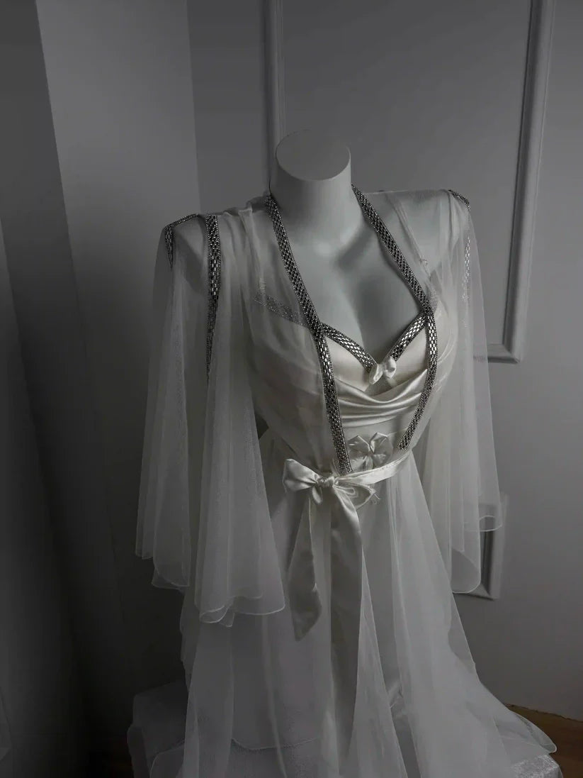 A shiny robe and shirt set ♥️