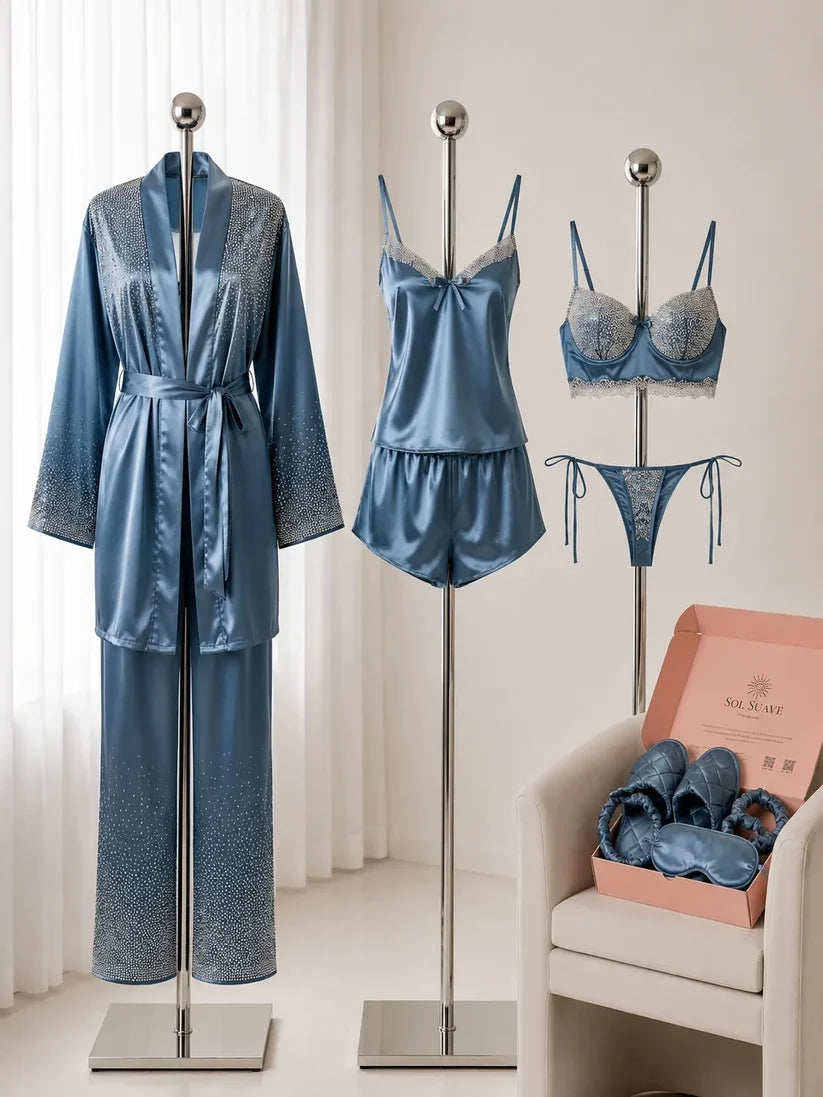 8 PCS Bridal Nightwear Imported