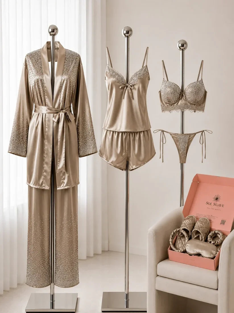 8 PCS Bridal Nightwear Imported