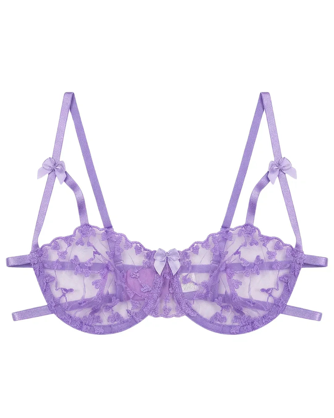 Non Padded Bra Set - Arvessa - Purple