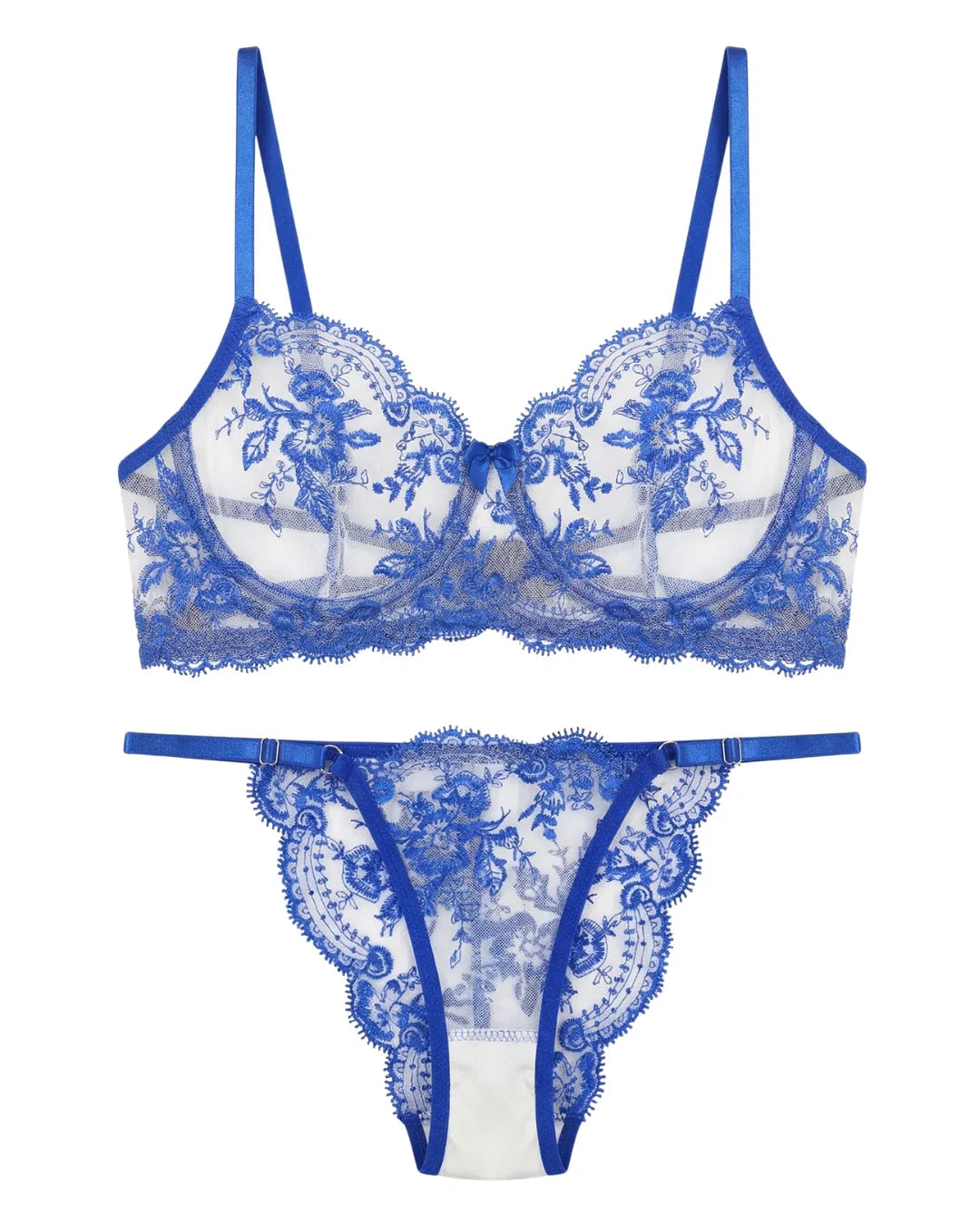 Non Padded Bra Set - Florisse - Blue
