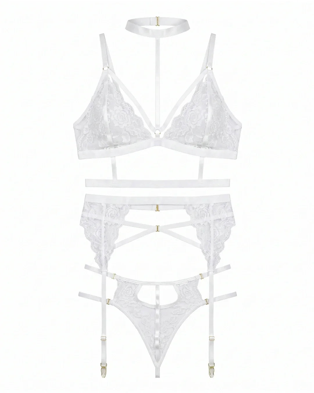Garter Set - Xyra - White