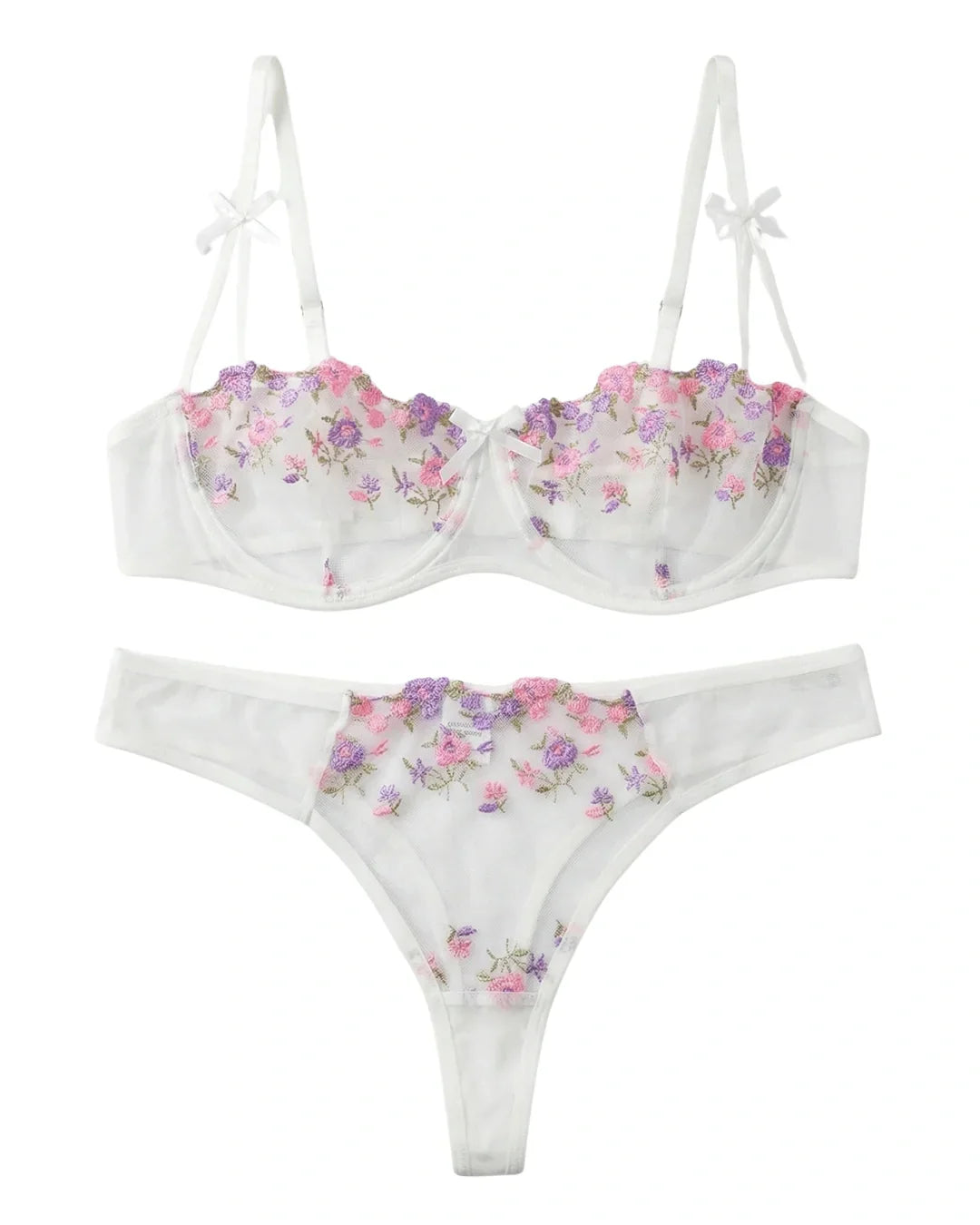Non Padded Bra Set - Blush Veil - Pink