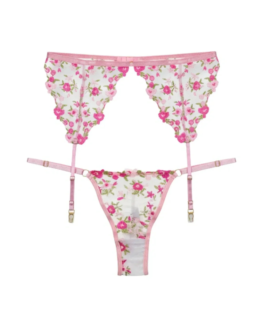 Garter Set - Blossom Muse - Pink